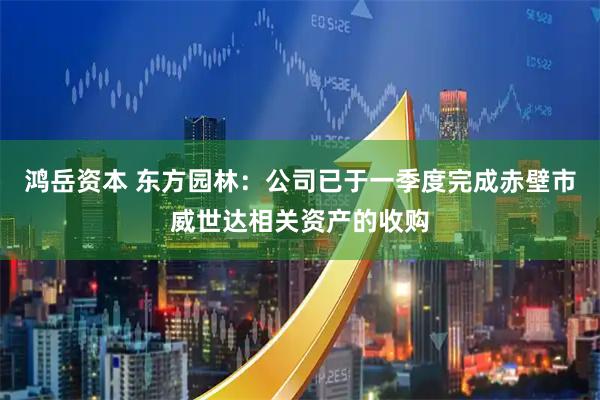 鸿岳资本 东方园林：公司已于一季度完成赤壁市威世达相关资产的收购